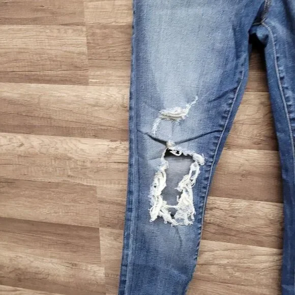 J Brand Maria Jeans Size 29 Womens Blue Medium Wash Distressed High Rise Denim - Picture 6 of 13